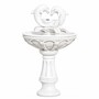 Casa Padrino Jugendstil Springbrunnen Delphine Wei� H. 128 cm - Gartenbrunnen