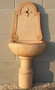 Casa Padrino Jugendstil Wandbrunnen Beige 61 x 36 x H. 148 cm - Eleganter Gartenbrunnen - Gartendeko Stein Brunnen - Barock & Jugendstil Garten Deko Accessoires 