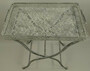 Casa Padrino Jugendstil Gartentisch Antik Grau 60 x 40 x H. 70 cm - Klappbarer Metall Tisch mit Tragegriffen - Garten & Terassen M�bel