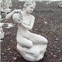 Casa Padrino Jugendstil Wasserspeier Skulptur Frau mit Krug Grau H. 72 cm - Garten Deko