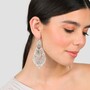 Casa Padrino K�nigin-Ohrringe XL aus Sterlingsilber
