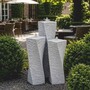 Casa Padrino Garten Deko S�ulenbrunnen 3er Set Grau H. 120 cm - Garten Accessoires - Terrassen Accessoires