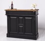 Casa Padrino Landhausstil Bar Theke Schwarz / Braun 120 cm - Bar M�bel
