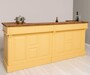 Casa Padrino Landhausstil Bar Theke Gelb / Braun 240 cm - Landhausstil Barm�bel