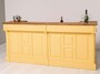 Casa Padrino Landhausstil Bar Theke Gelb / Braun 240 cm - Landhausstil Barm�bel