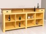 Casa Padrino Landhausstil Bar Theke Gelb / Braun 240 cm - Landhausstil Barm�bel
