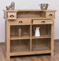 Casa Padrino Landhausstil Bar Theke Naturfarben 120 x 51 x H. 107 cm - Massivholz Thekentisch - Bartisch - Massivholz Bar M�bel im Landhausstil