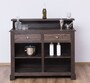 Casa Padrino Landhausstil Bar Theke Dunkelbraun 120 cm - Bar M�bel