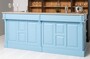 Casa Padrino Landhausstil Bar Theke Hellblau / Beige 240 cm - Landhausstil Barm�bel
