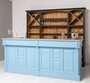 Casa Padrino Landhausstil Bar Theke Hellblau / Beige 240 cm - Landhausstil Barm�bel