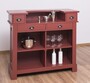 Casa Padrino Landhausstil Bar Theke Bordeauxrot 120 cm - Massive Bar M�bel
