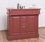 Casa Padrino Landhausstil Bar Theke Bordeauxrot 120 cm - Massive Bar M�bel