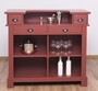 Casa Padrino Landhausstil Bar Theke Bordeauxrot 120 cm - Massive Bar M�bel