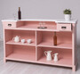 Casa Padrino Landhausstil Bar Theke Rosa / Wei� 180 x 51 x H. 107 cm - Massivholz Thekentisch - Massivholz Barm�bel - Barm�bel im Landhausstil - Landhausstil Einrichtung