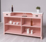 Casa Padrino Landhausstil Bar Theke Rosa / Wei� 180 x 51 x H. 107 cm - Massivholz Thekentisch - Massivholz Barm�bel - Barm�bel im Landhausstil - Landhausstil Einrichtung