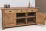 Casa Padrino Landhausstil Bar Theke Hellbraun 191 x 68 x H. 95 cm - Massivholz Thekentisch - Bartisch - Massivholz Bar M�bel im Landhausstil