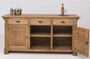 Casa Padrino Landhausstil Bar Theke Hellbraun 191 x 68 x H. 95 cm - Massivholz Thekentisch - Bartisch - Massivholz Bar M�bel im Landhausstil