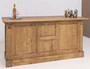 Casa Padrino Landhausstil Bar Theke Hellbraun 191 x 68 x H. 95 cm - Massivholz Thekentisch - Bartisch - Massivholz Bar M�bel im Landhausstil