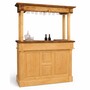 Casa Padrino Landhausstil Bar Theke Naturfarben / Braun 150 x H. 210 cm - Bar M�bel