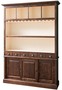 Casa Padrino Landhausstil Barschrank Braun / Wei� 150 x 35 x H. 210 cm - Massivholz Schrank - Landhausstil Bar M�bel