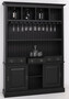 Casa Padrino Landhausstil Massivholz Barschrank Schwarz 151 x 36 x H. 210 cm - Massivholz Weinschrank im Landhausstil - Massivholz Bar M�bel - Landhausstil Bar M�bel