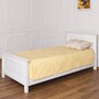 Casa Padrino Landhausstil Bett Wei� 90 x 200 x H. 93 cm - Massivholz Einzelbett