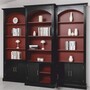 Casa Padrino Landhausstil B�cherschrank 3er Set Schwarz / Bordeauxrot - Landhausstil M�bel