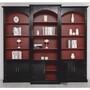 Casa Padrino Landhausstil B�cherschrank 3er Set Schwarz / Bordeauxrot - Landhausstil M�bel