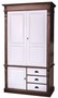 Casa Padrino Landhausstil Kleiderschrank Antik Braun / Wei� 120 x 59 x H. 210 cm - Massivholz Schlafzimmerschrank mit 3 T�ren und 3 Schubladen - Landhausstil Schlafzimmerm�bel 
