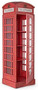 Casa Padrino Landhausstil B�cherschrank Telefonzelle Antik Rot 55 x 51,5 x H. 180 cm - Telefonzellen Regalschrank im englischen Stil - Wohnzimmer M�bel im Landhausstil - Landhausstil M�bel