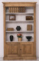 Casa Padrino Landhausstil B�cherschrank Braun / Grau 120 x 39 x H. 197 cm - Massivholz Schrank - Wohnzimmerschrank - B�roschrank - Landhausstil M�bel