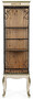 Casa Padrino Barock B�cherschrank Creme / Braun 46,2 x 33 x H. 159,5 cm - Barock Schrank - Barock Regalschrank - Barock Wohnzimmer M�bel - Barock B�ro M�bel - Barock Einrichtung