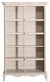 Casa Padrino Landhausstil B�cherschrank Antik Hellgrau 112 x 49 x H. 190 cm - Wohnzimmerschrank im Shabby Chic Look