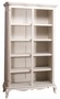 Casa Padrino Landhausstil B�cherschrank Antik Hellgrau 112 x 49 x H. 190 cm - Wohnzimmerschrank im Shabby Chic Look
