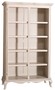 Casa Padrino Landhausstil B�cherschrank Antik Hellgrau 112 x 49 x H. 190 cm - Wohnzimmerschrank im Shabby Chic Look
