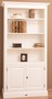 Casa Padrino Landhausstil B�cherschrank / Regalschrank Wei� 110 x 39 x H. 210 cm - Wohnzimmerschrank mit 2 T�ren