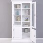 Casa Padrino Landhausstil Massivholz Schrank Wei� 110 x H. 210 cm - Landhausstil M�bel