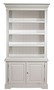 Casa Padrino Landhausstil B�cherschrank Wei� 118 x 53 x H. 223 cm - Wohnzimmerschrank mit 2 T�ren - M�bel im Landhausstil 