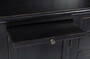 Casa Padrino Landhausstil Schrank mit Leiter Antik Schwarz 143,5 x 40,6 x H. 233,7 cm - B�cherschrank - Regalschrank - Wohnzimmerschrank - B�roschrank - Landhausstil M�bel