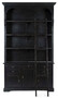 Casa Padrino Landhausstil Schrank mit Leiter Antik Schwarz 143,5 x 40,6 x H. 233,7 cm - B�cherschrank - Regalschrank - Wohnzimmerschrank - B�roschrank - Landhausstil M�bel