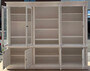Casa Padrino Landhausstil Schrank Wei� 286 x 51 x H. 228 cm - Massivholz B�cherschrank - Wohnzimmerschrank - Regalschrank - B�roschrank - Landhausstil M�bel