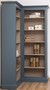 Casa Padrino Landhausstil Eckschrank Blau / Beige 102 x 102 x H. 210 cm - Massivholz B�cherschrank - Landhausstil Wohnzimmer M�bel
