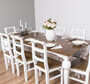 Casa Padrino Landhausstil Esszimmer M�bel Set Braun / Wei� - 1 Esstisch & 8 Esszimmerst�hle - Massivholz Esszimmer M�bel - Landhausstil M�bel