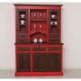 Casa Padrino Landhausstil Esszimmer Schrank Rot / Dunkelbraun 138 x 50 x H. 197 cm - Esszimmer M�bel