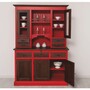 Casa Padrino Landhausstil Esszimmer Schrank Rot / Dunkelbraun 138 x 50 x H. 197 cm - Esszimmer M�bel