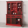 Casa Padrino Landhausstil Esszimmer Schrank Rot / Dunkelbraun 138 x 50 x H. 197 cm - Esszimmer M�bel