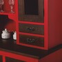 Casa Padrino Landhausstil Esszimmer Schrank Rot / Dunkelbraun 138 x 50 x H. 197 cm - Esszimmer M�bel