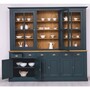 Casa Padrino Landhausstil Esszimmer Schrank Dunkelblau / Naturfarben 245 cm - Esszimmer M�bel