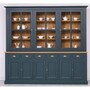 Casa Padrino Landhausstil Esszimmer Schrank Dunkelblau / Naturfarben 245 cm - Esszimmer M�bel