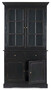Casa Padrino Landhausstil Schrank Antik Schwarz 111,4 x 42,5 x H. 203 cm - Landhausstil Esszimmerschrank mit 4 T�ren und 2 Schubladen - Landhausstil Vitrine - Landhausstil Esszimmer M�bel